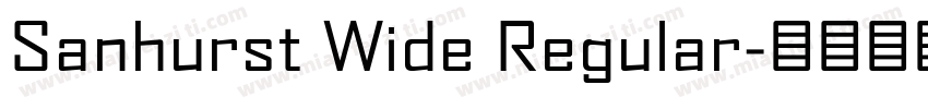 Sanhurst Wide Regular字体转换